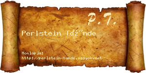 Perlstein Tünde névjegykártya