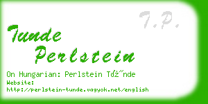 tunde perlstein business card
